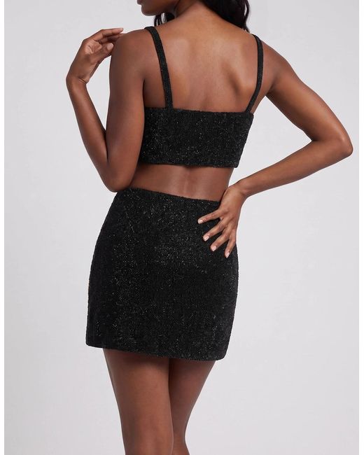 Oceanus Black Tallulah Co-Ord Top