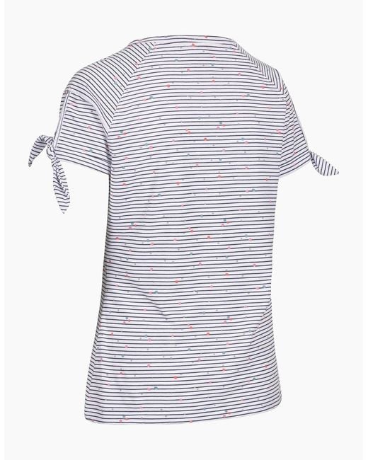 Trespass Blue Ladies Fernie Striped V Neck Top