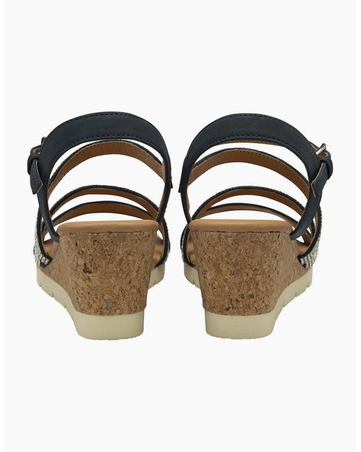 Lotus Blue Goldie Wedge Sandals
