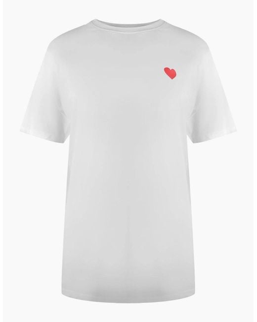 Love Moschino White Heart Logo T-Shirt