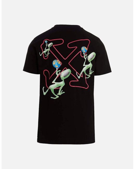 Off-White c/o Virgil Abloh Black Alien Arrow Logo Oversized Fit T-Shirt for men