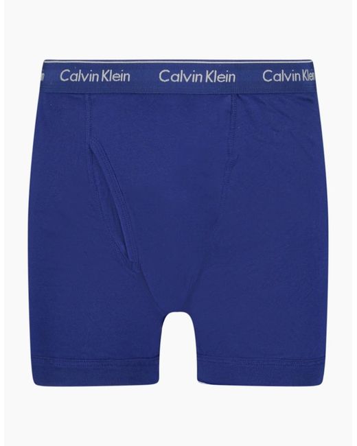 Calvin Klein Blue Stencil Logo Cotton Stretch Boxers, Baby & (3 Pack) for men