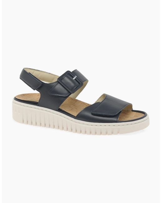 Waldläufer Blue Wand Wedge Heel Sandals