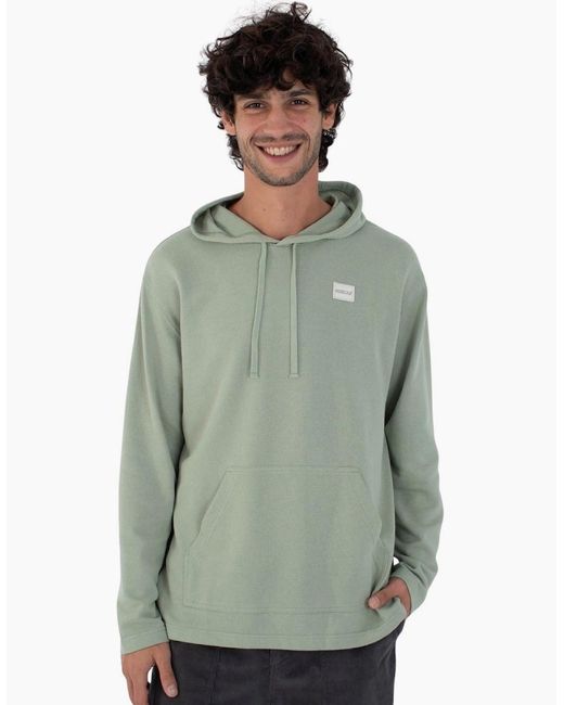 Hurley Green Og Hooded Poncho Kangaroo Pocket Hoodie for men