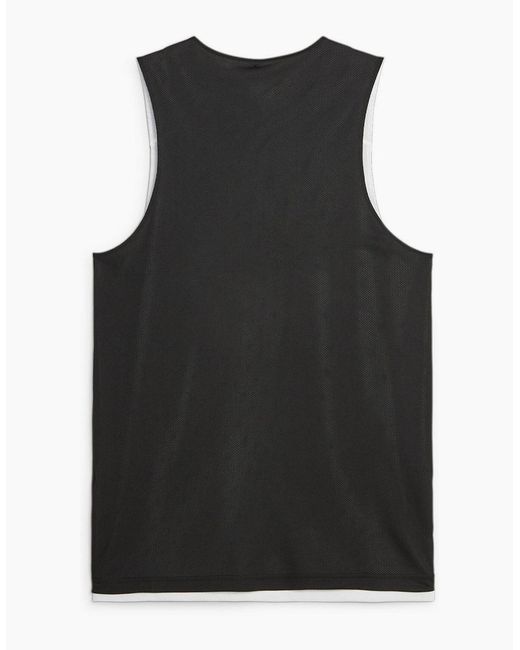 PUMA Black Hoops Team Reverse Practice Performance Basketball Jersey for men