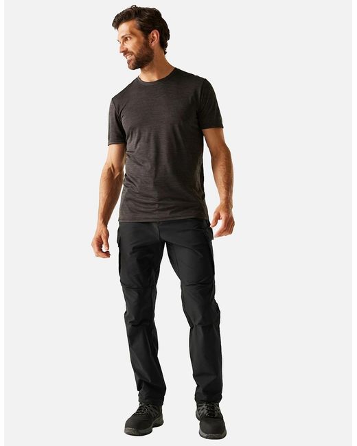 Regatta Black Questra Cargo Trousers for men