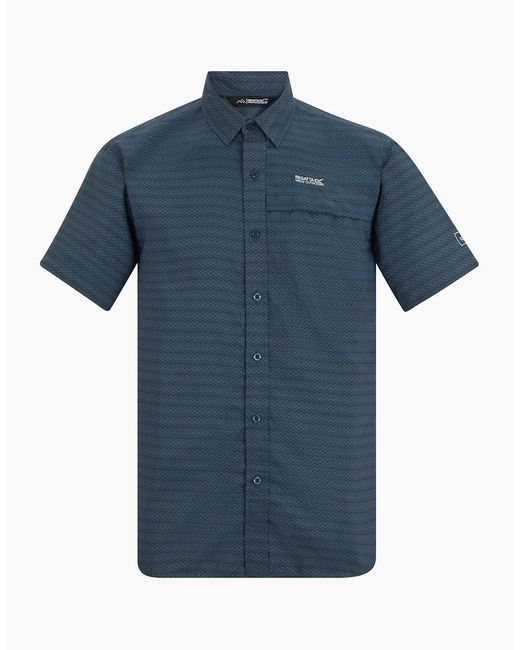 Regatta Blue Mindano Triangle Short-Sleeved Shirt for men