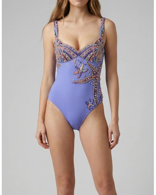 Oceanus Blue Selene Sea Shell Swimsuit