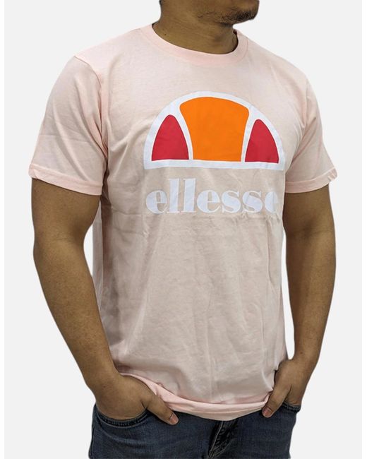 Ellesse Gray Ecrillo T Shirts Crew Neck Short Sleeve Casual Summer Cotton Tee for men