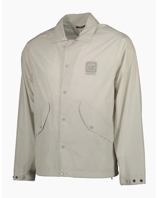 C P Company Gray Metropolis Pertex Overshirt/Jacket for men