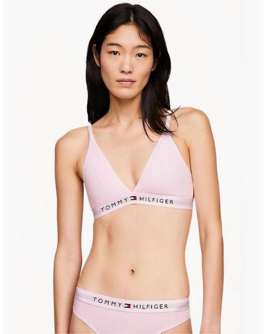 Tommy Hilfiger Pink Th Original Unlined Triangle Bra, Light