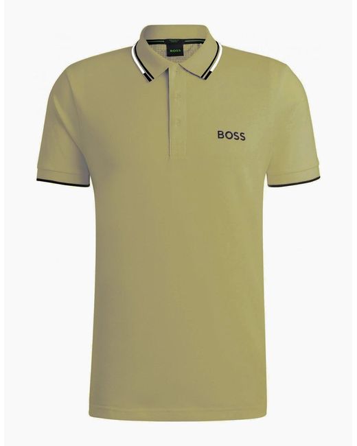Boss Green Khaki Paddy Pro Polo Shirt for men