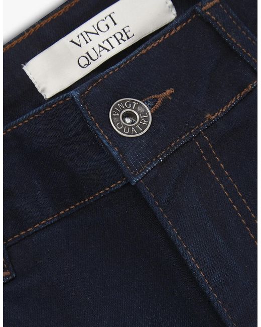 Vingt Quatre Denim Blue Vingt Quatre Straight Fit Rinse Jeans