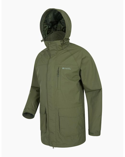 Mountain Warehouse Blue Glacier Ii Long Waterproof Jacket for men