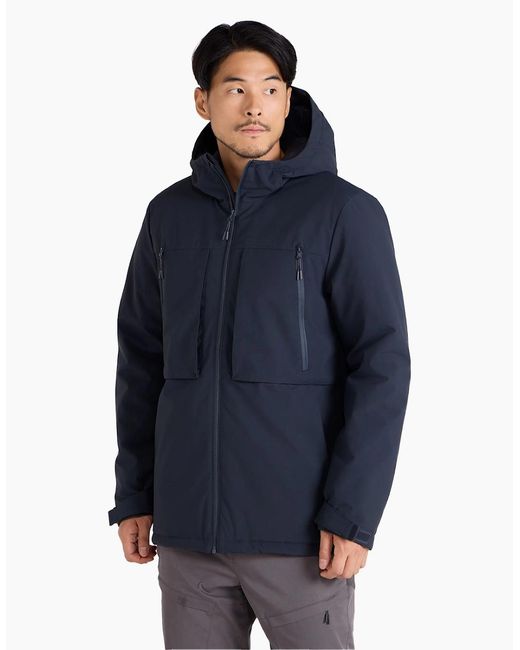 Mountain Warehouse Blue Langdon Water Resistant Padded Parka for men