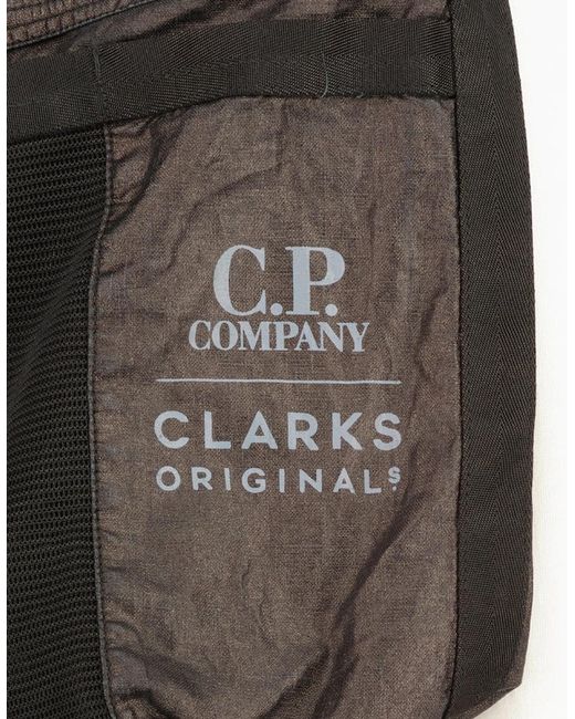 C P Company Black C.P. X Clarks Original Lino Wax Travel Bag for men