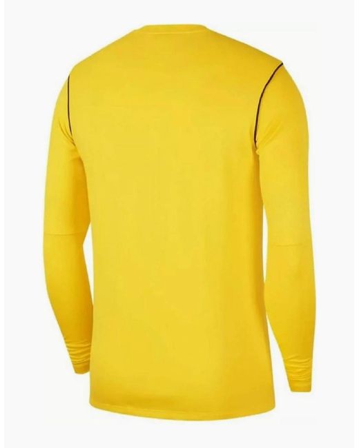 Nike Yellow Park 20 Crew Neck Long Sleeve Jersey T-Shirt for men