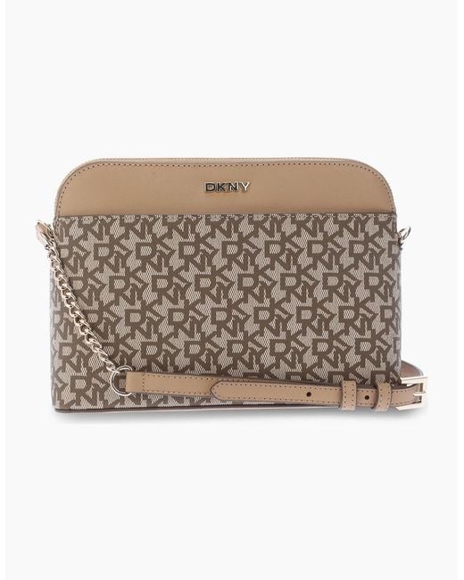 DKNY Natural Bridger Dome Top Zip Shoulder Cross Body Bag