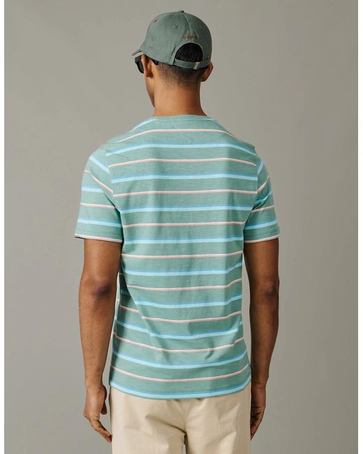 aubi Green Berkeley Slub T-Shirt for men