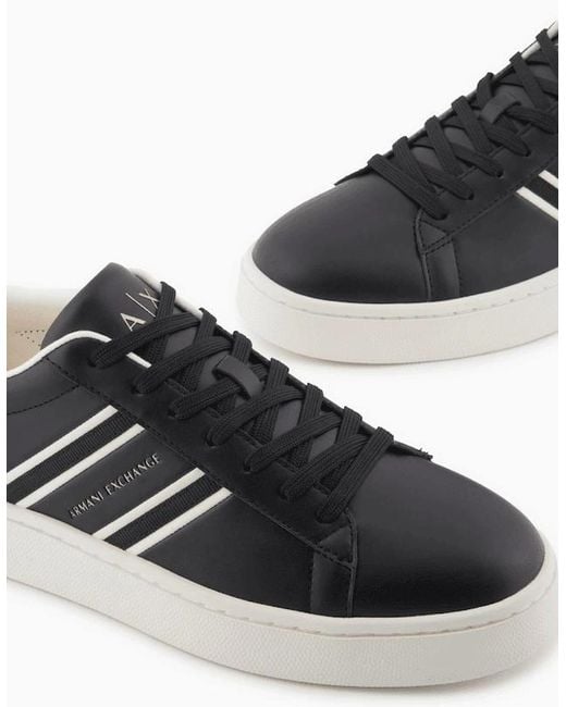 ARMANI EXCHANGE Black Low Top/ Sneaker Trainer for men
