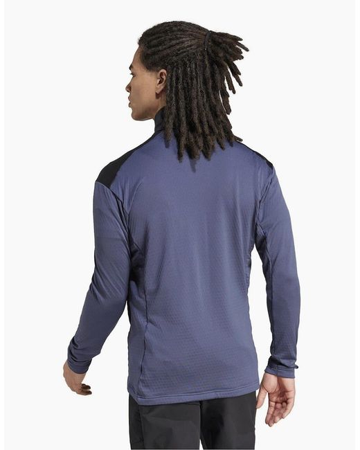 Adidas Blue Terrex Fleece Jacket for men