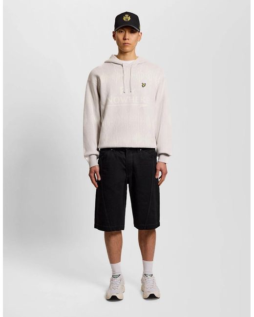 Lyle & Scott White Cashmere Blend Hoodie for men