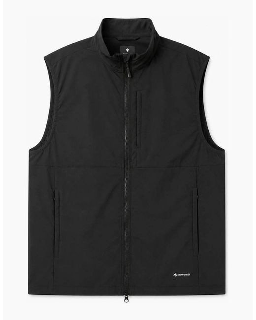 Snow Peak Black Snow Peak Utility Vest Gilet for men