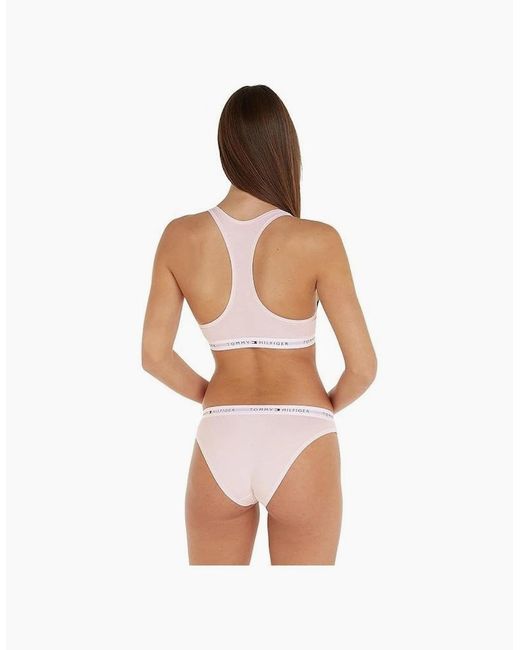 Tommy Hilfiger White Tommy Icons Unlined Bralette, Light