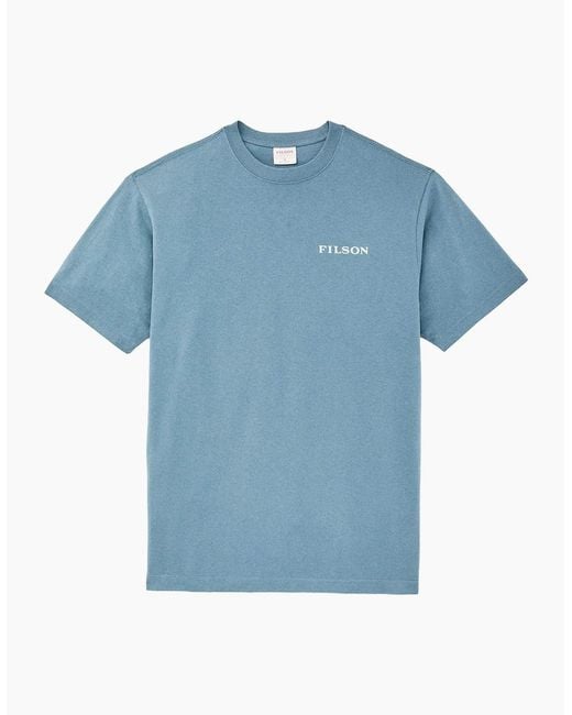 Filson Blue Outfitter Scenic Graphic T-Shirt for men