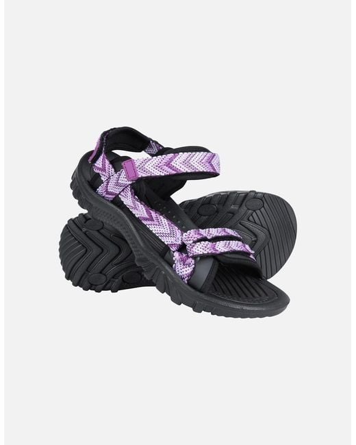 Mountain Warehouse Black Ladies Cyprus Chevron Sandals