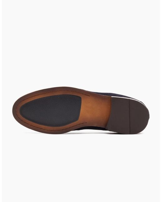 Base London Blue Slate Penny Loafers for men