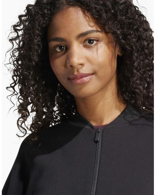 Adidas Black Midweight Bomber Jacket