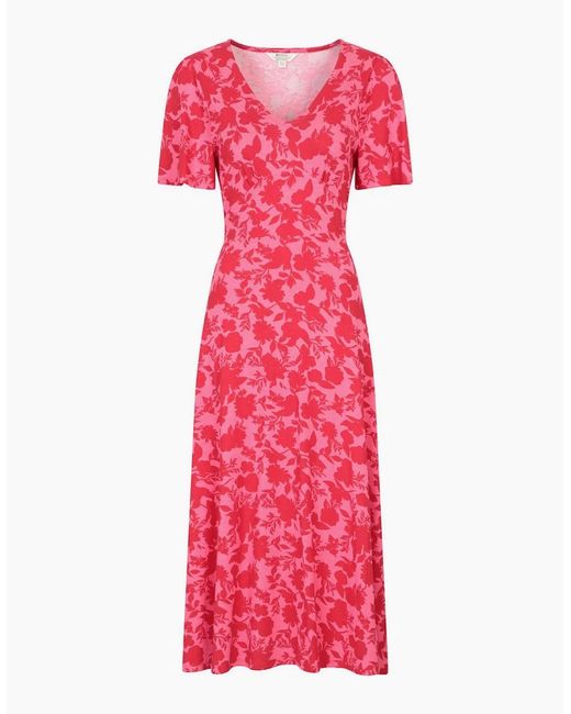 Mountain Warehouse Pink Ladies Como Flowers Midi Dress