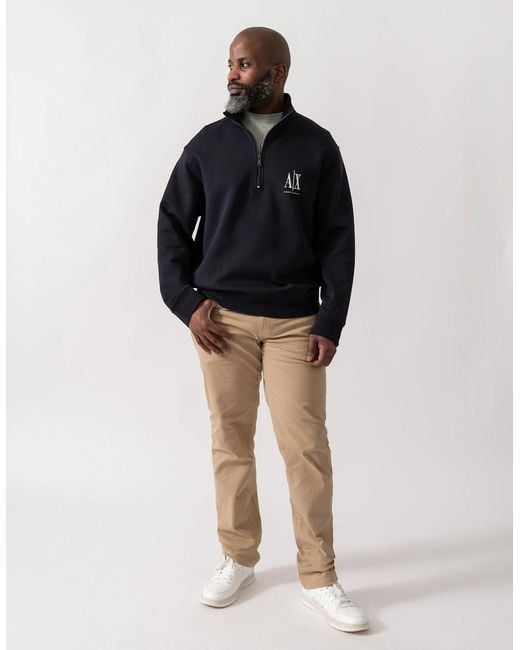 ARMANI EXCHANGE Black Embroidered A for men