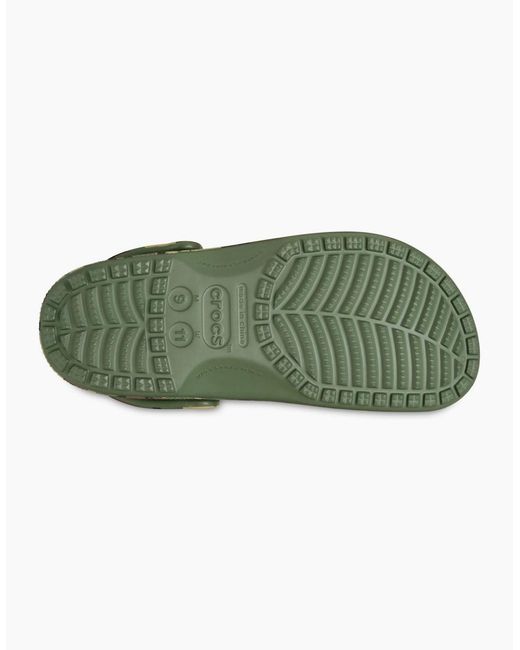 CROCSTM Green Classic Camouflage Clogs for men
