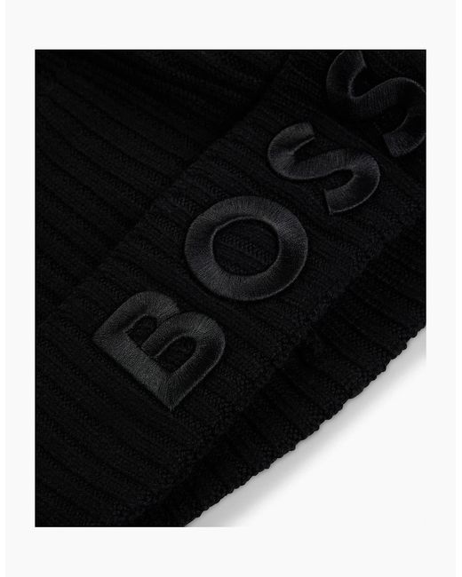 Boss Black Logo Embossed Lara Beanie