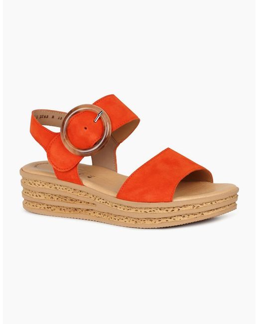 Gabor Orange Andre Sandals