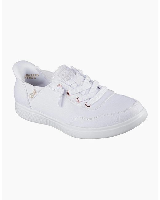 Skechers White Bobs Skipper Keep It Sweet Slip On Trainers