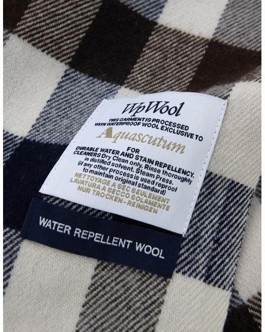 Aquascutum Metallic Water Repellent Macro Club Check Scarf Macro Club Check 30 for men