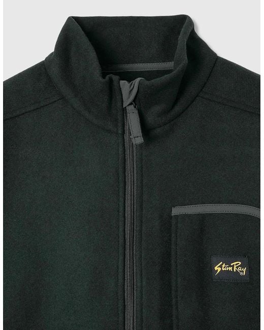 Stan Ray Black Wool Fleece Jacket for men