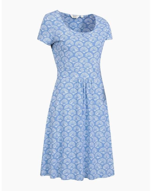 Mountain Warehouse Blue Ladies Orchid Seashells Uv Protection Midi Dress
