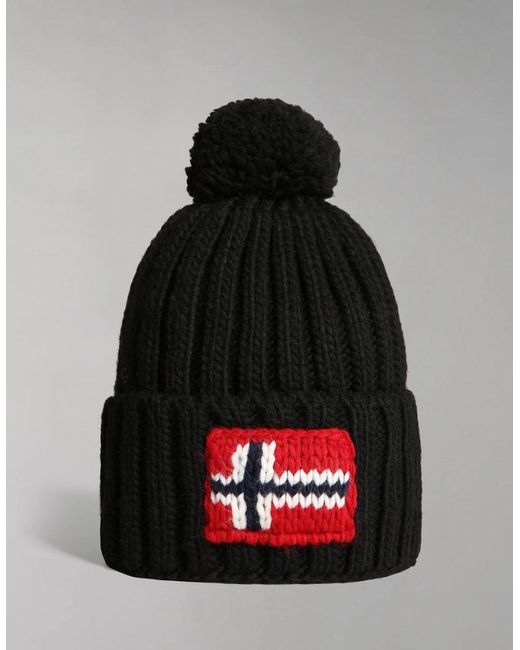 Napapijri Red Semiury 5 Bobble Hat