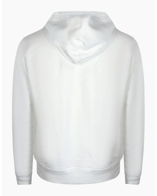 DIESEL White Small Faded Logo Hoodie for men