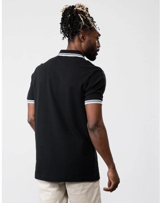 Boss Black Boss Paddy Cotton-Piqué Polo Shirt With Contrast Logo for men