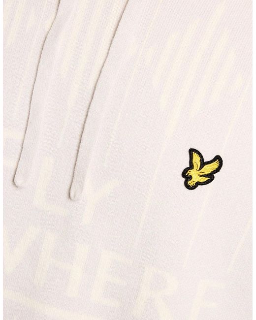 Lyle & Scott White Cashmere Blend Hoodie for men
