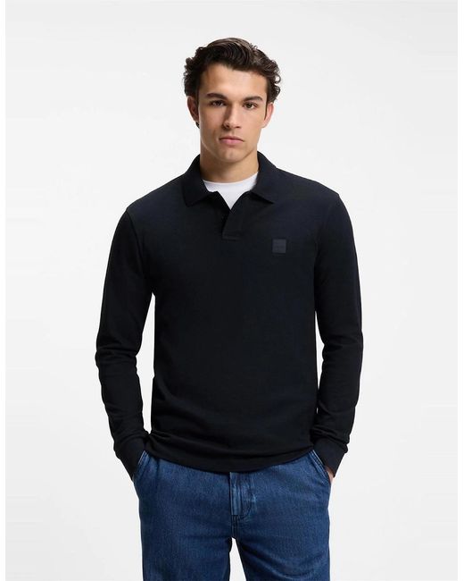 Boss Blue Sleeve Polo Shirt for men