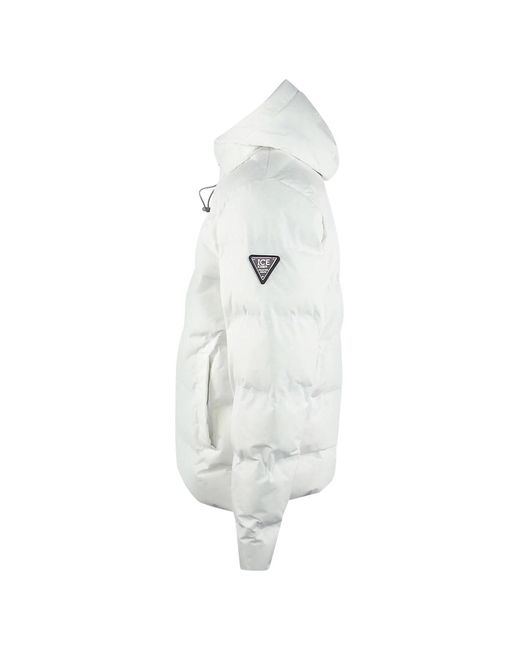 Iceberg White Ice Plain Padded Jacket for men