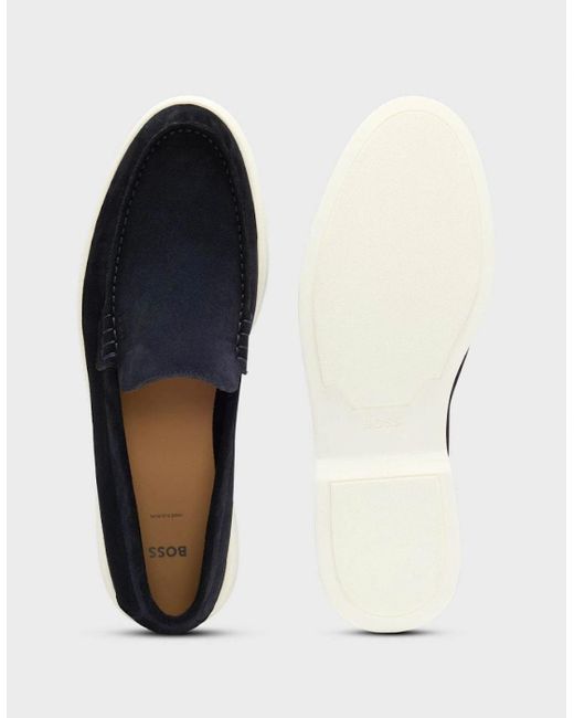 Boss Blue Boss Sienna Suede Loafers for men