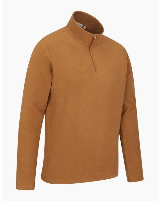 Mountain Warehouse Brown Camber Ii Half Zip Fleece Top for men