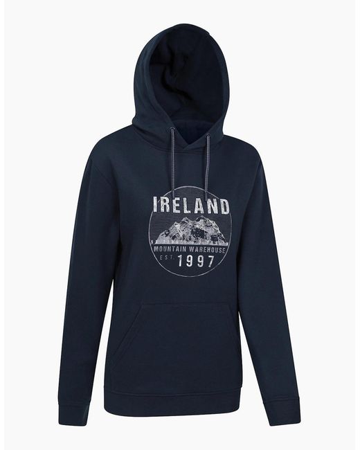 Mountain Warehouse Blue Ladies Ireland Circle Overhead Hoodie